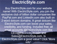 Tablet Screenshot of electricstyle.com